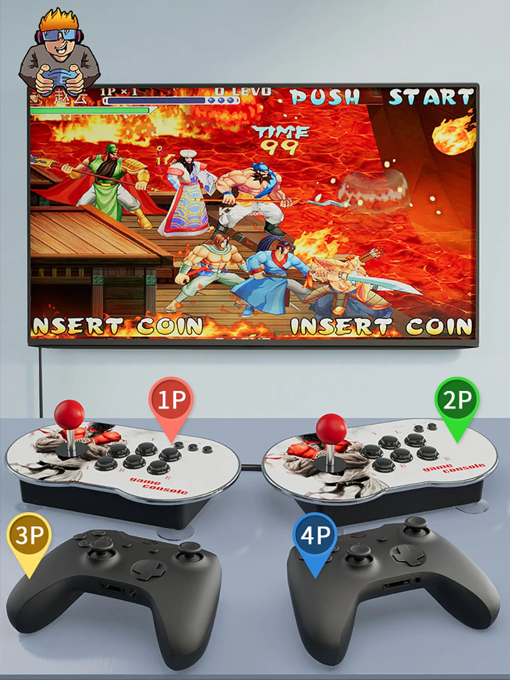 Console Arcade Retrò Pandora Box MT6 con Doppio Joystick