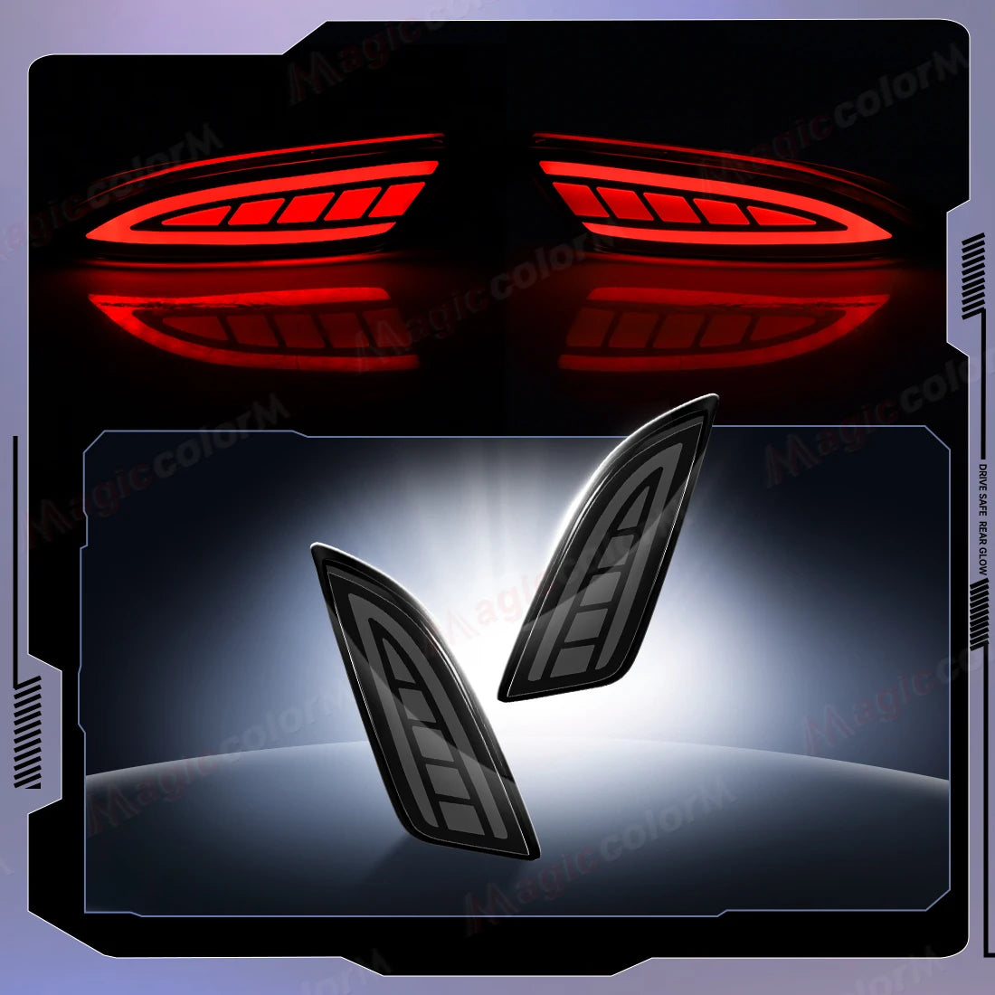 Toyota Camry 2015–2016 LED bakre stötfångarlampor med dynamisk blinkersignal