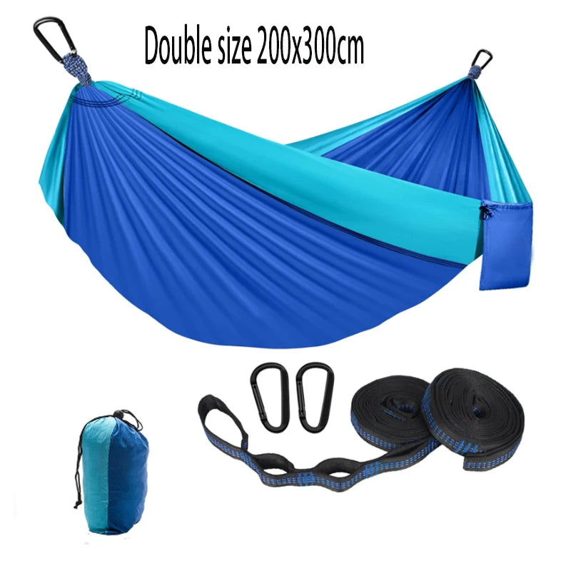 Nylon Camping Hammock with Straps - Size Options