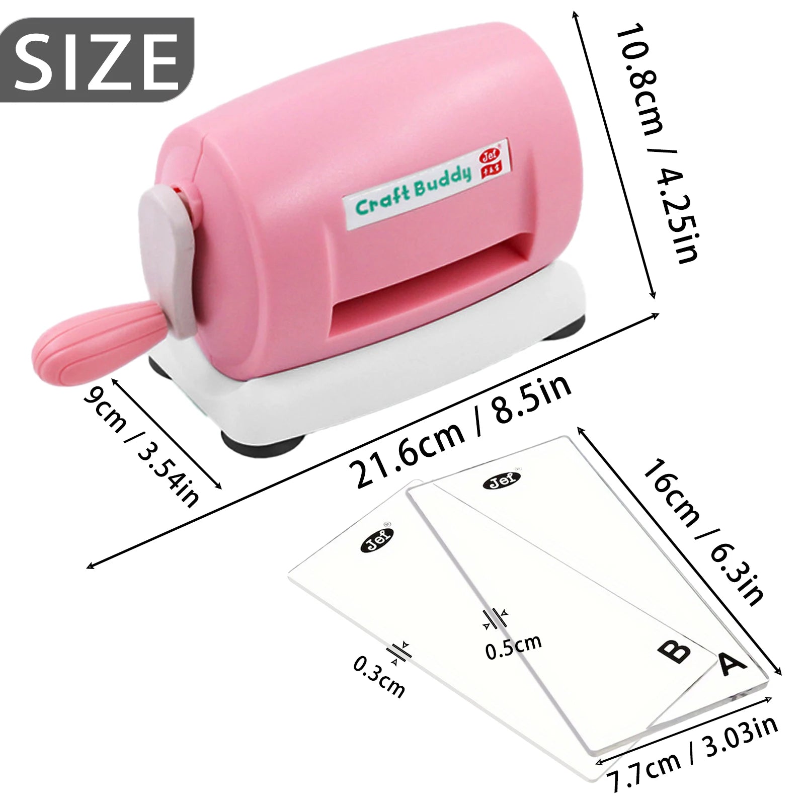 Handmatige stans- en embosmachine voor scrapbooking