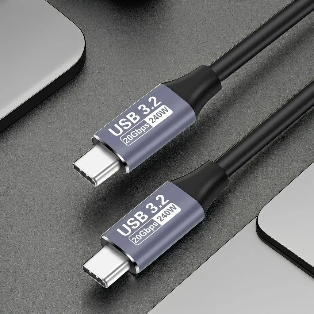 USB-C- til USB-C-kabel, klassificeret til 20 Gbps og 240 W