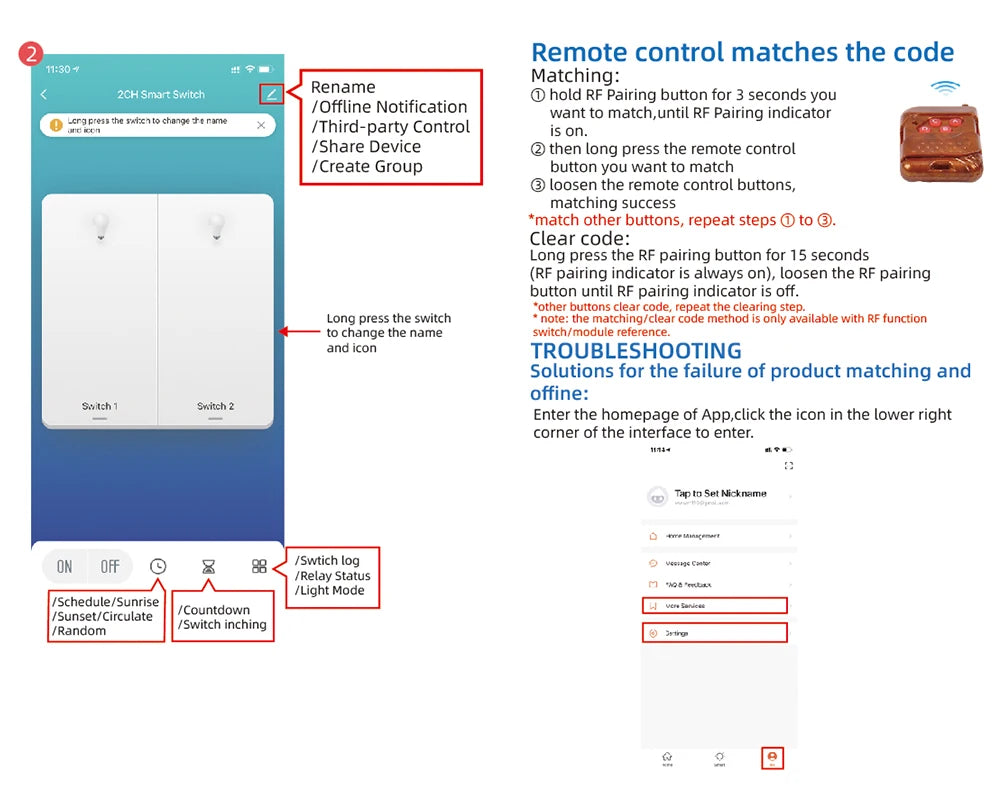 Tweerichting Wi-Fi droog-contact relaiscontroller