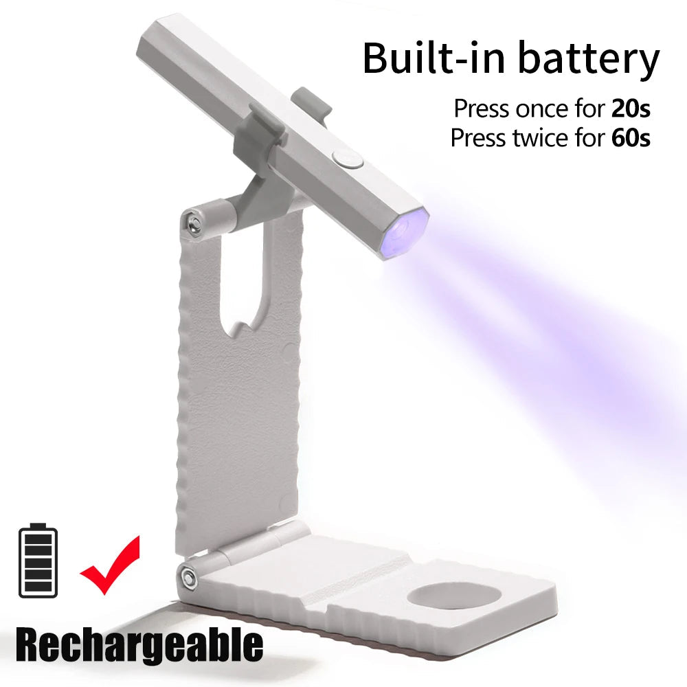 Convenient Handheld Mini UV Light Cure Nails Lamp for Gel Nails LED Nail Lamp for Gel Polish Manicure Nail Dryer for Fast Curing