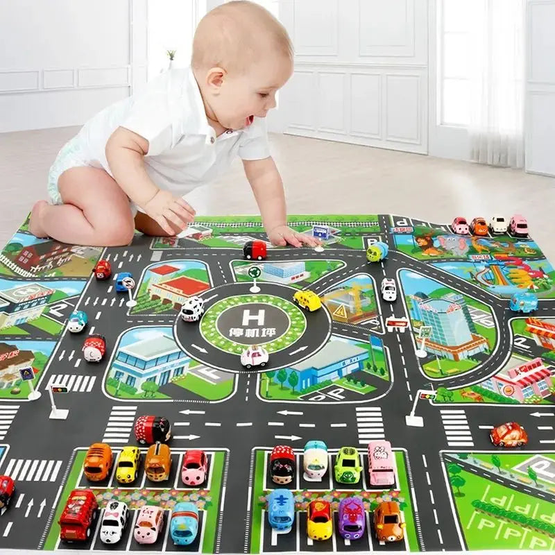 City Road Map Carpet Play Mat 🗺️