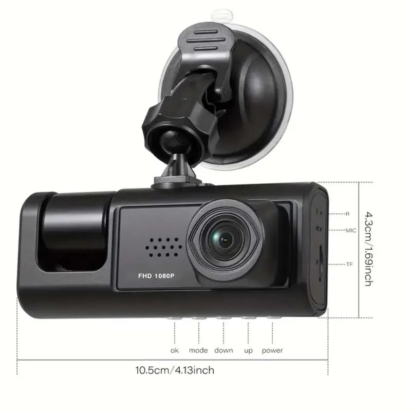 Dual-Lens Front and Cabin Dash Camera