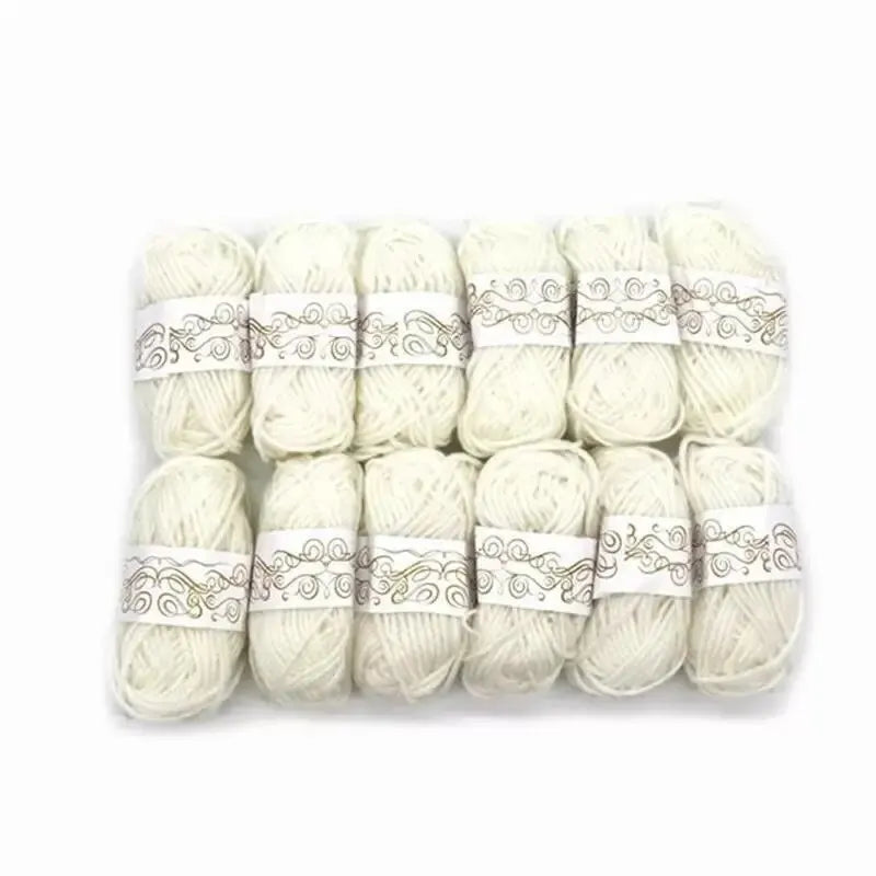 12pcs Multicolor Yarn Knitting Supplies , Crochet Craft For Crocheting And Knitting Yarn Starter Kit For Beginners