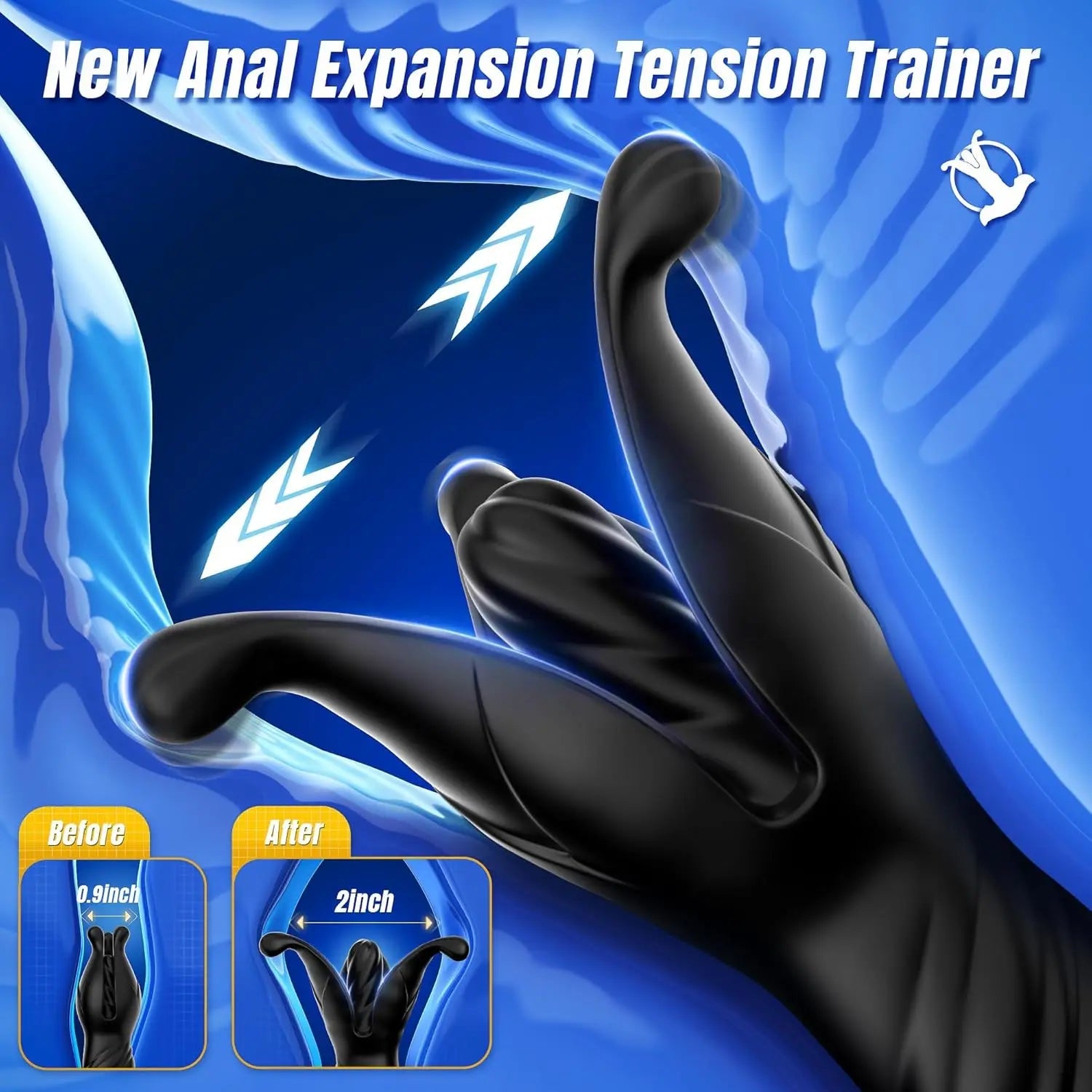 Prostate Massager Anal Vibrator Male Sex Toys for Men Anal Plug 9 Tension Shock Flapping Thrusting Vibrating Butt Plug