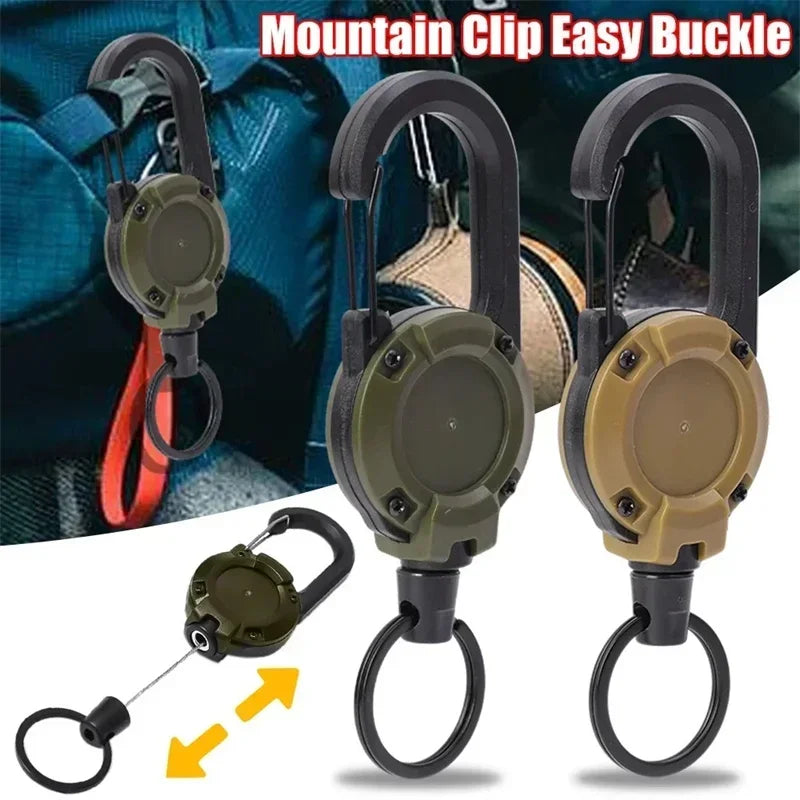 Heavy Duty Retractable Badge Reel with Carabiner Clip