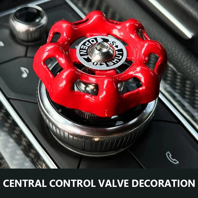 Metal Car Knob Decoration Red Self-Adhesive Interior Trim