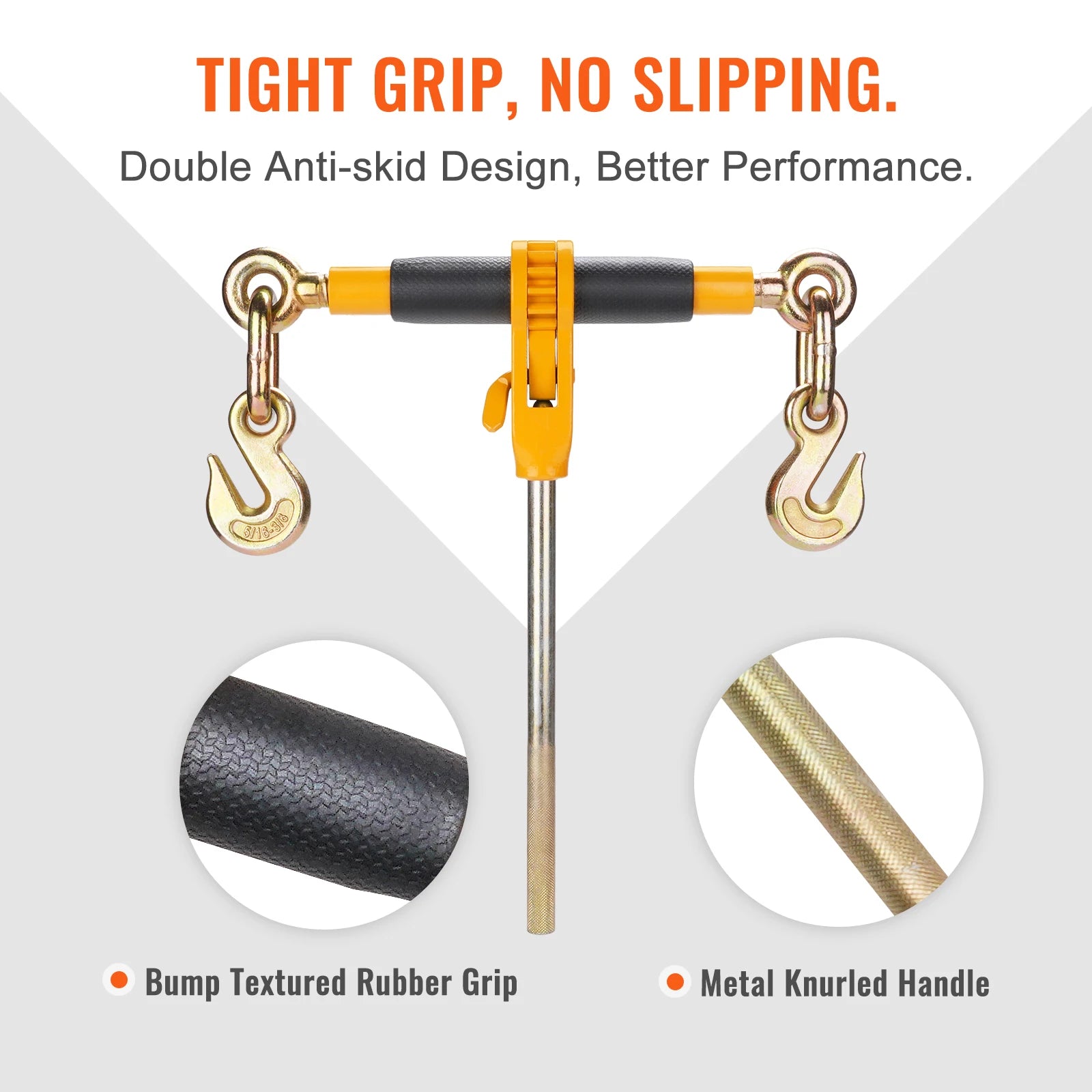7100 lb Ratchet Chain Binder with Anti-Skid Handle for Secure Loads