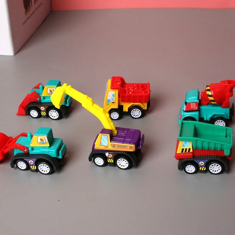Six Pull-Back Toy Vehicles