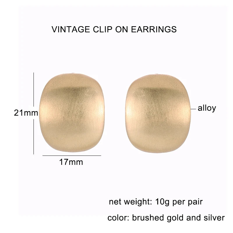 Brushed-Finish Clip-On Earrings – Design Options