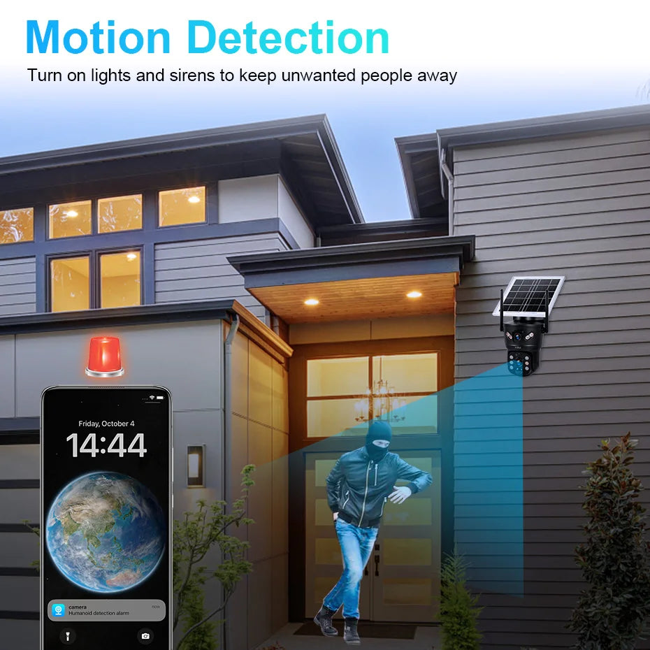 Outdoor 6MP Solar Dual-Lens 4G WiFi Security Camera