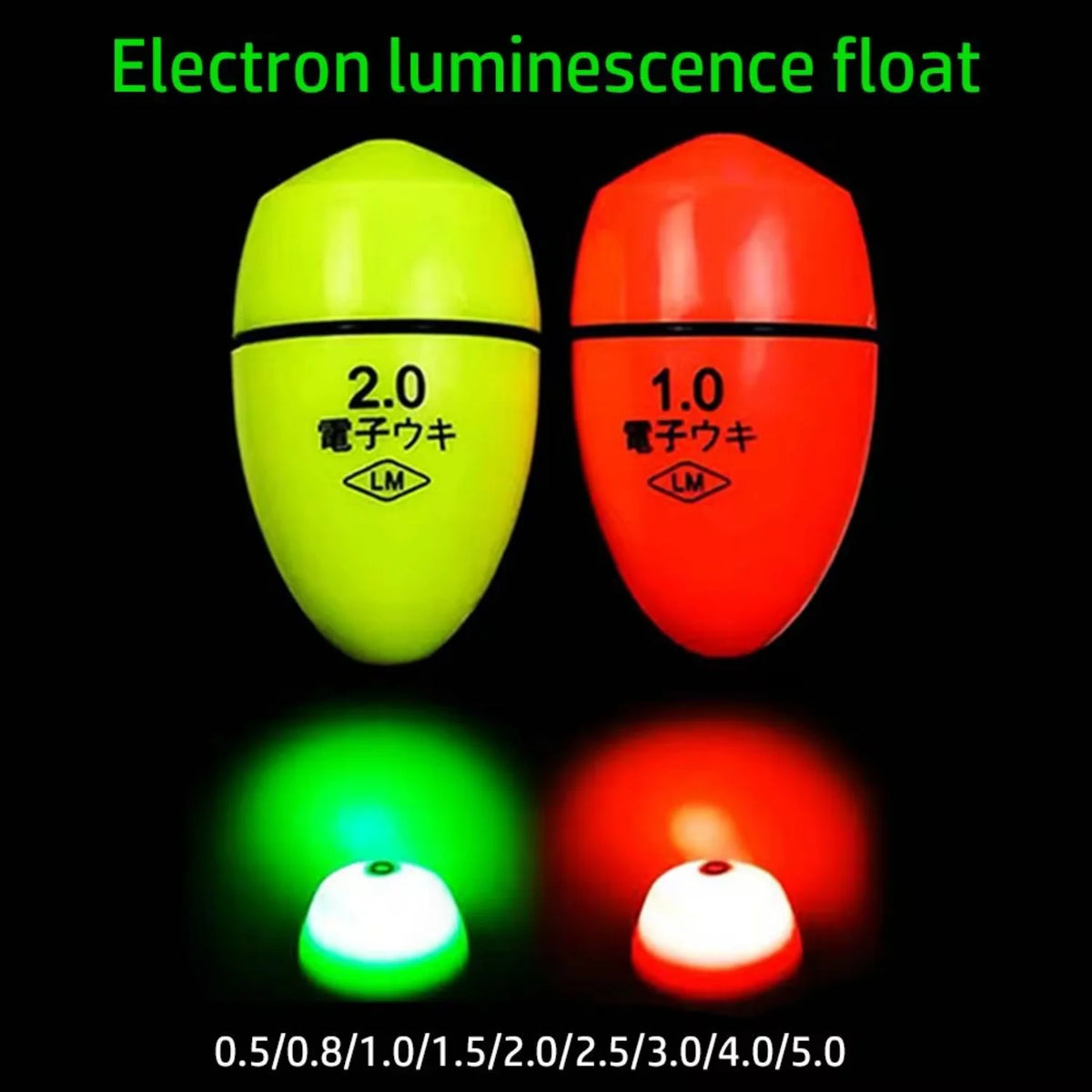 Elektroniczne Płynące Fale Kamień łowienie przez świecący pływak Elektronowy Jasny nocny pływak