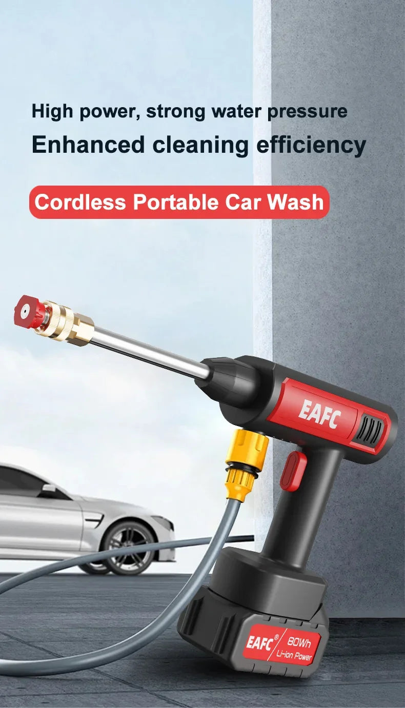 Cordless 60Bar Electric Car Wash Gun with Foam Generator