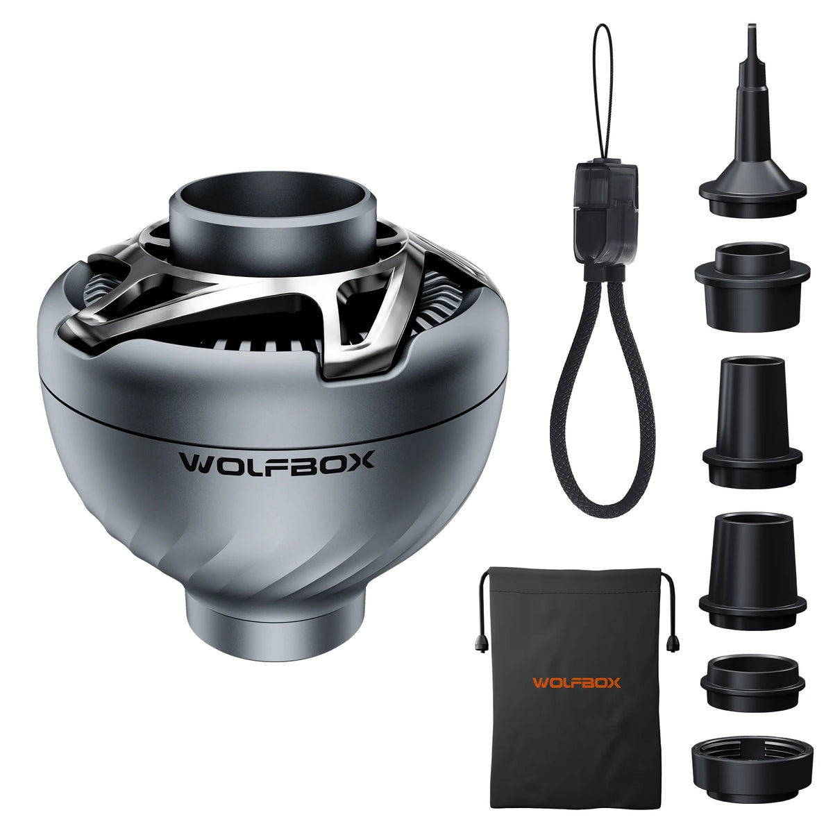 WOLFBOX MFMINI luftpump trådlös kompressor camping uppblåsbar deflate säng mattor flytande livboj bärbar utomhus inflator pump