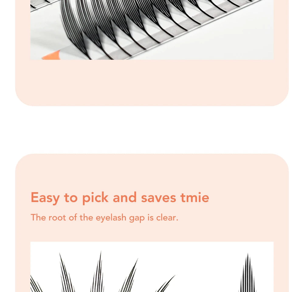 DIYDAY Comic Spire Eyelash Extension Premade Manga False Eyelashes Super Soft Light Feather-Feeling Anime Lashes for Makeup Tool