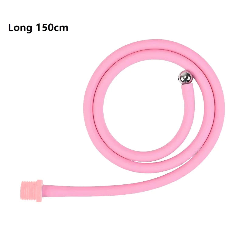 25 to 200cm Long Douche Silicone Enema Syringe Anal Shower Cleaning Head Anal Beads Butt Plug Nozzle Tip Faucet Attachment Gay