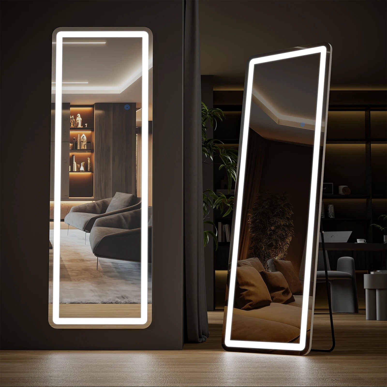 Oglindă LED cu lungime completă 71x26 cu moduri de iluminare reglabile