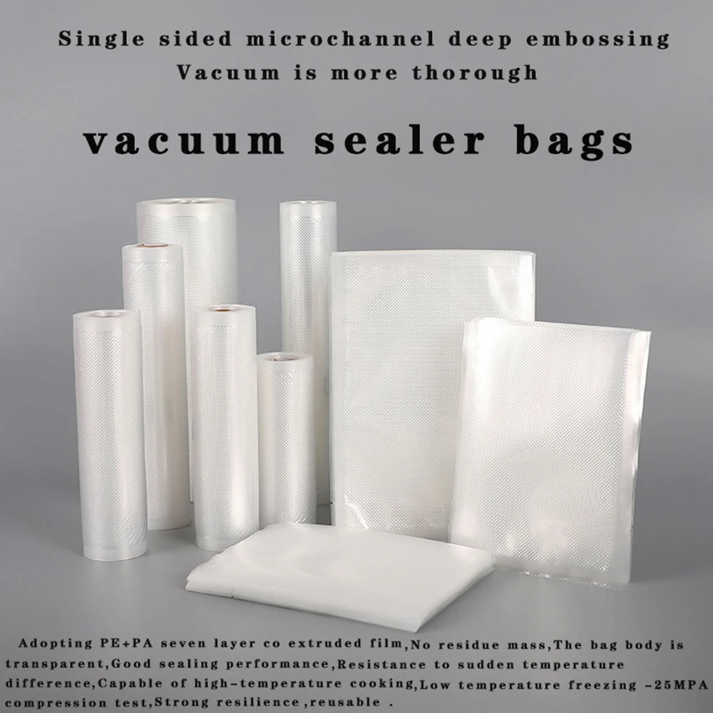 1 Rolls Vacuum Bags For Food, 500cm Per Roll,Reusable, BPA-free,Food Vacuum Sealer Bags For Vac Storage Meal Prep Sous Vide