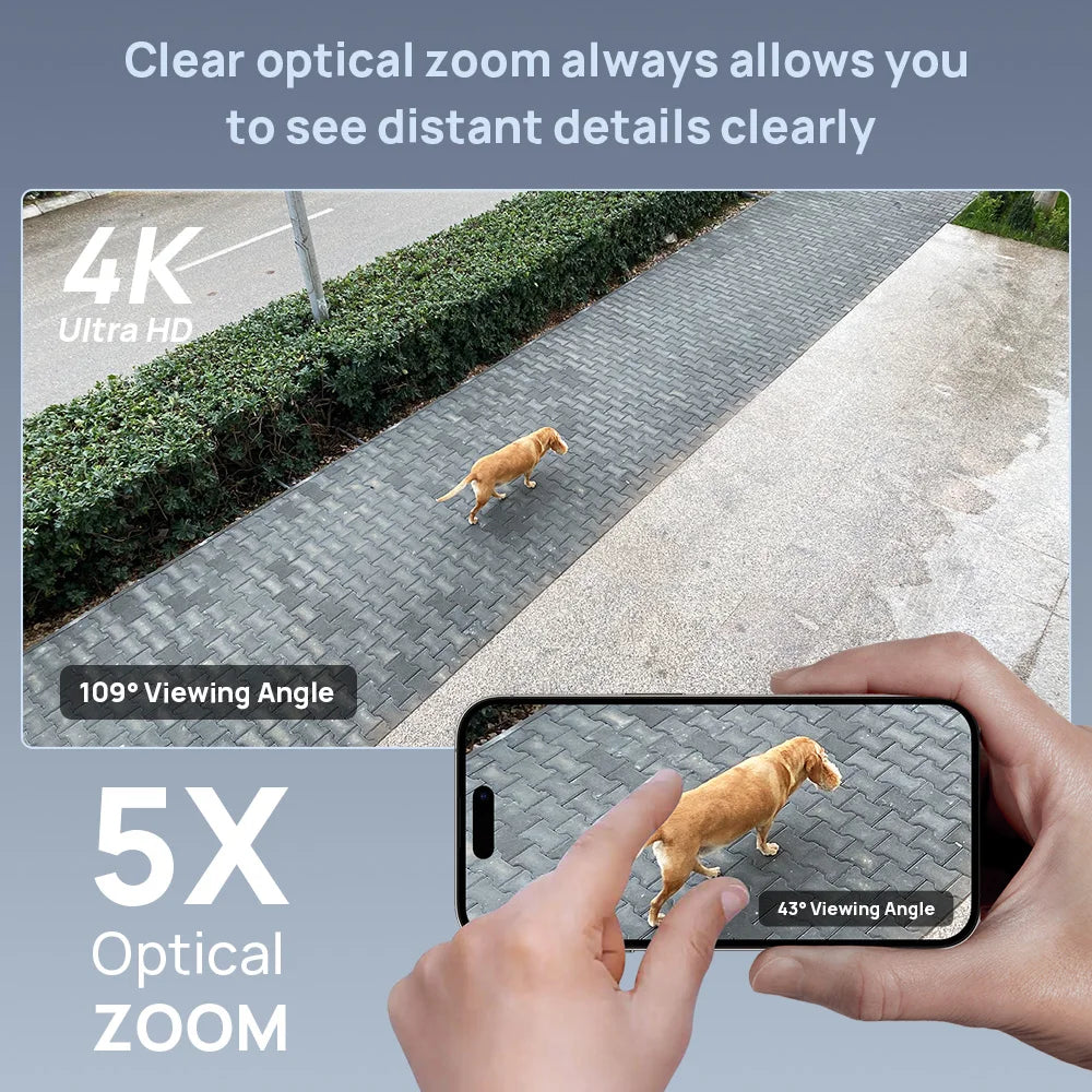 Vikylin Hikvision Compatible 8MP Dome PTZ IR Night Vision IP Camera 2-way Audio Home CCTV IP66 Outdoor Video Surveillance onvif