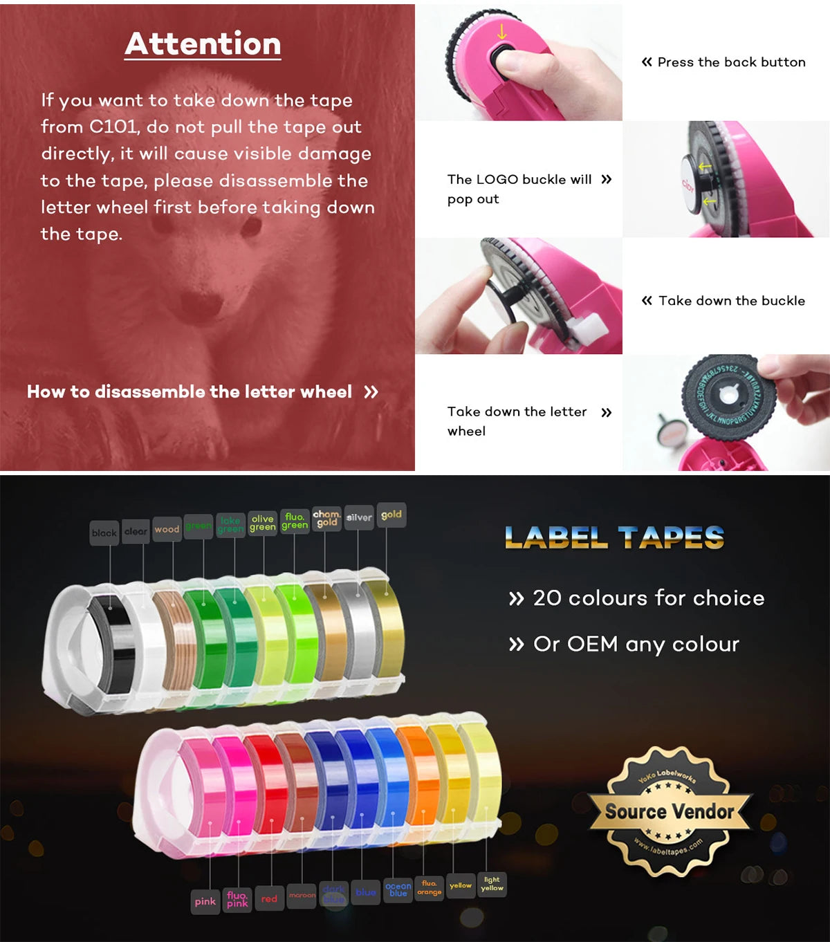 Manual Nine-Millimetre Embossing Label Maker