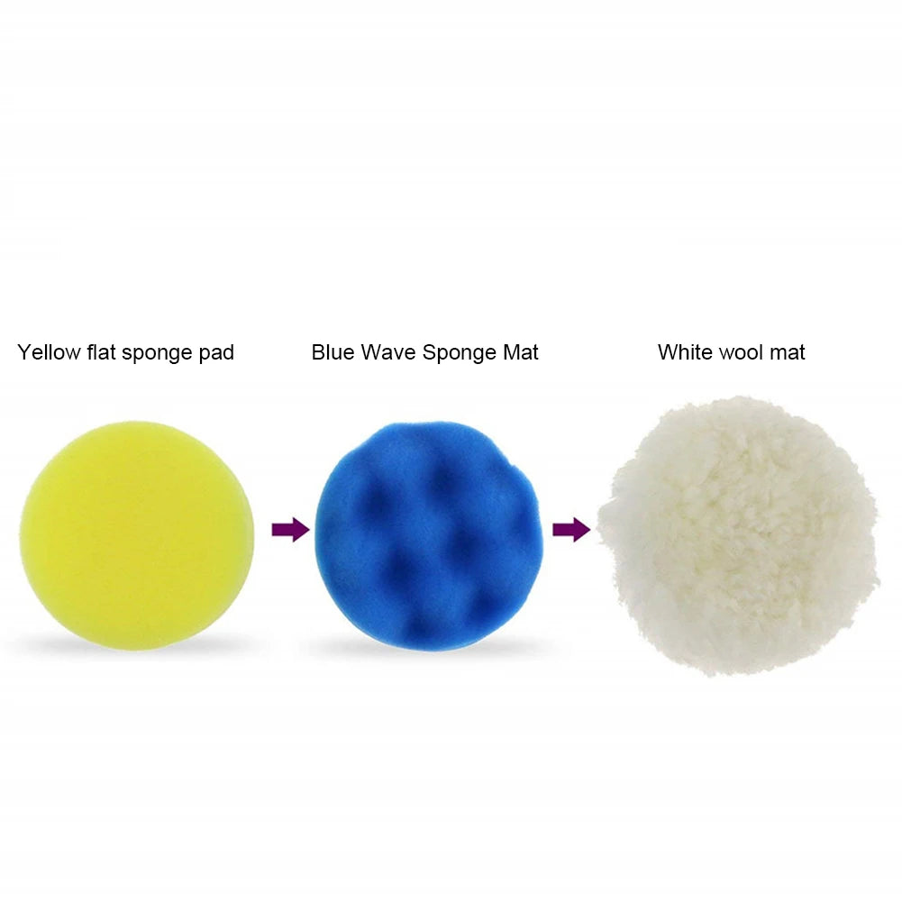22-Piece 3 Inch Car Polishing Sponge Pads Kit