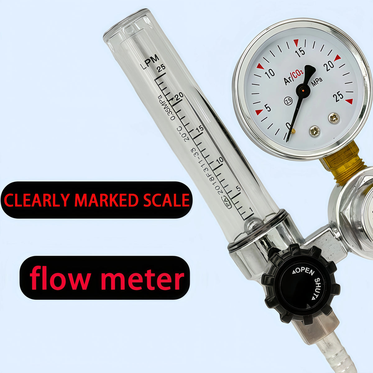 Argon- eller CO2-gasregulator - Tillval