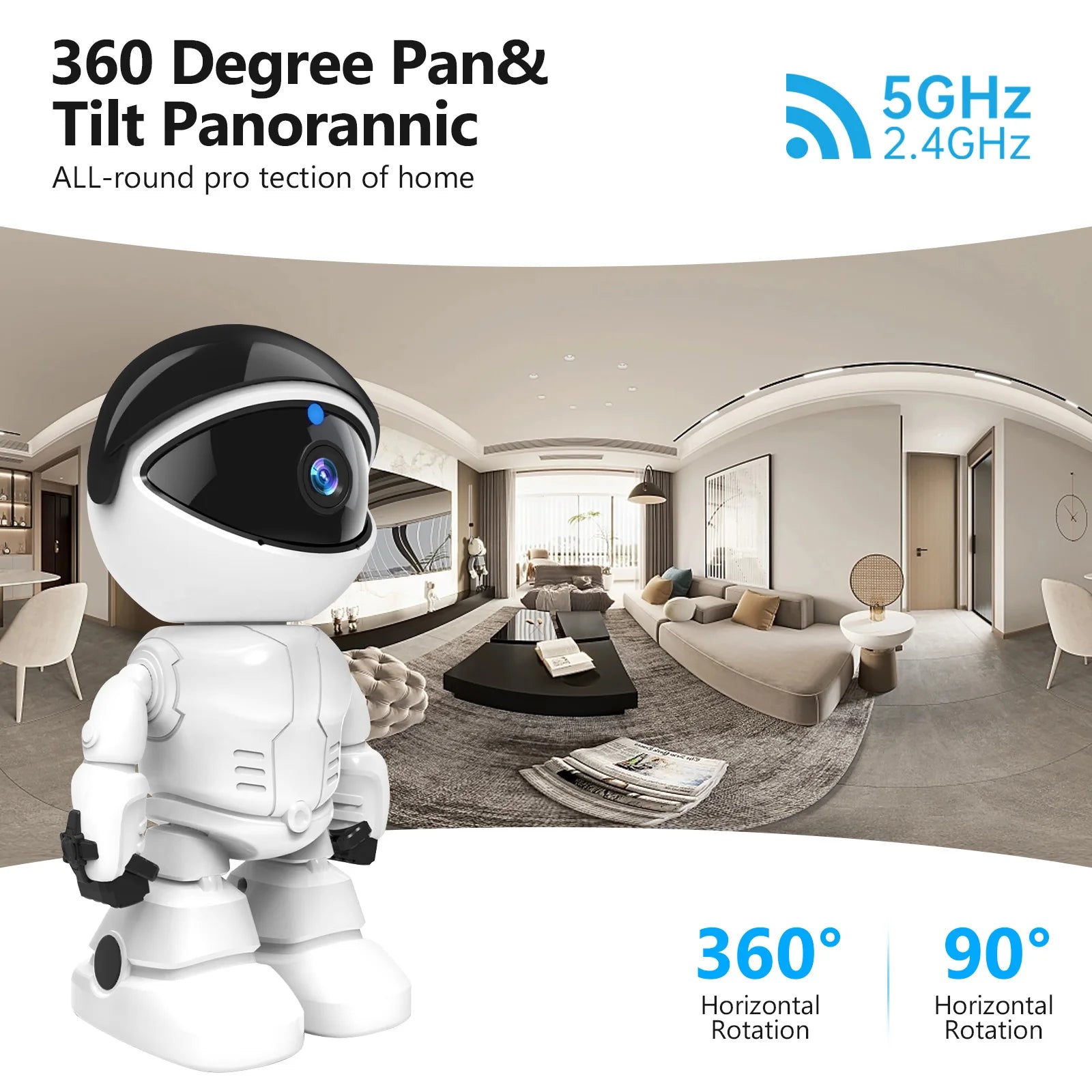 Indoor Home Security Camera with 3MP Night Vision and Audio