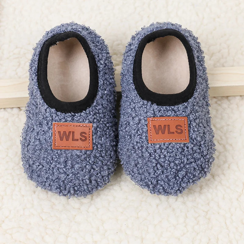 Autumn Winter Baby Slippers with Plush Anti‑Slip Comfort