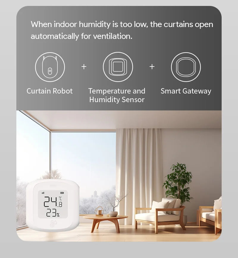 Inteligentný Zigbee / Bluetooth závesný motor s háčikmi, ovládanie hlasom