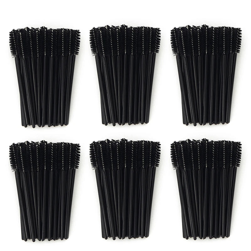ANNAFRIS 50Pcs Disposable Eyelash Brush Soft Head Crystal Eyebrow Brush Lash Extension Brush Mascara Wand Makeup Tool