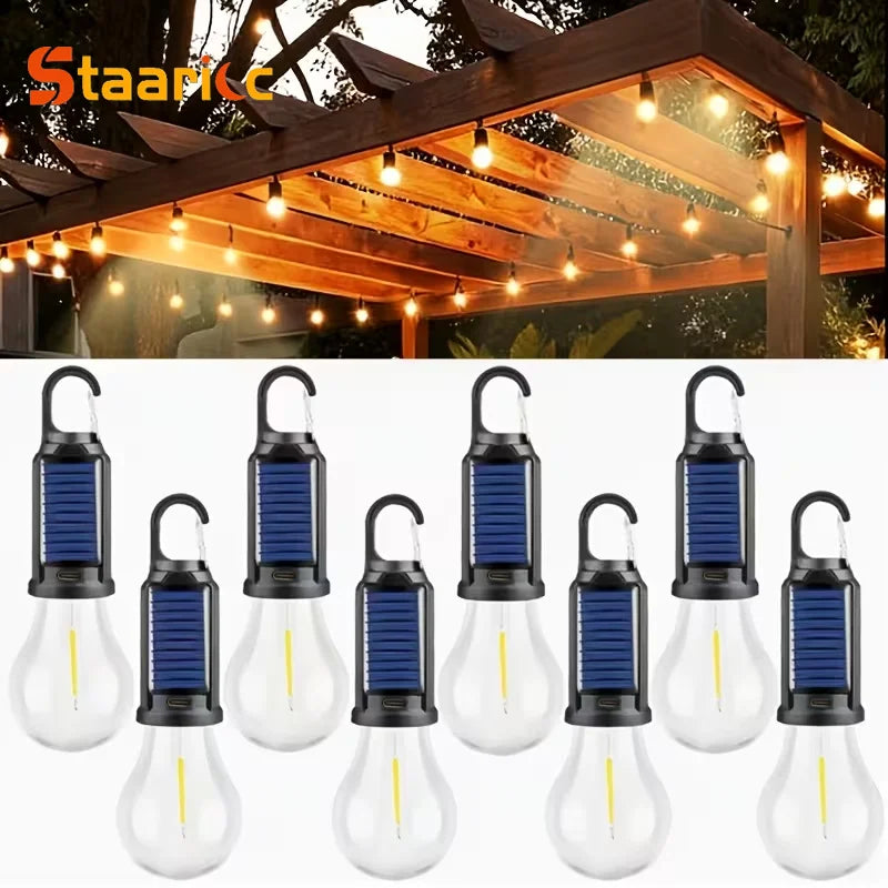 Solar Rechargeable Warm-Light Camping Lamp