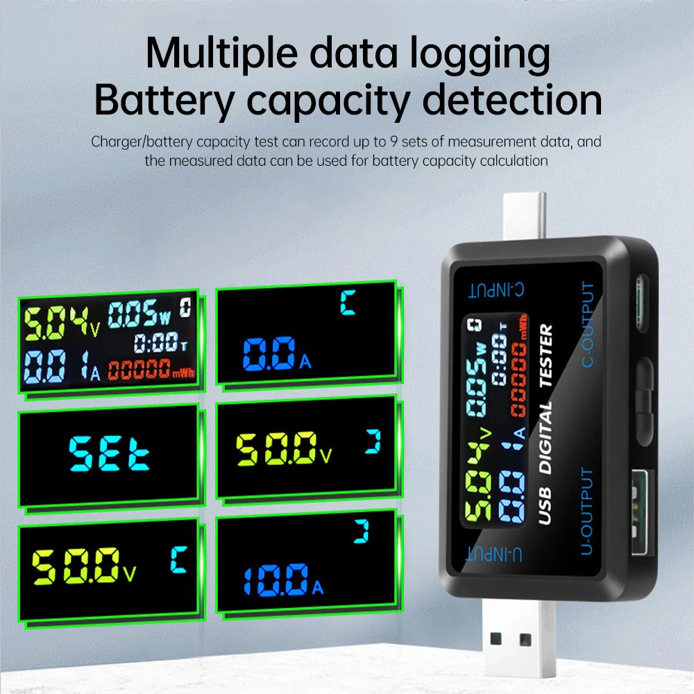 Digitaler USB-Lade-Tester - Anschlussoptionen