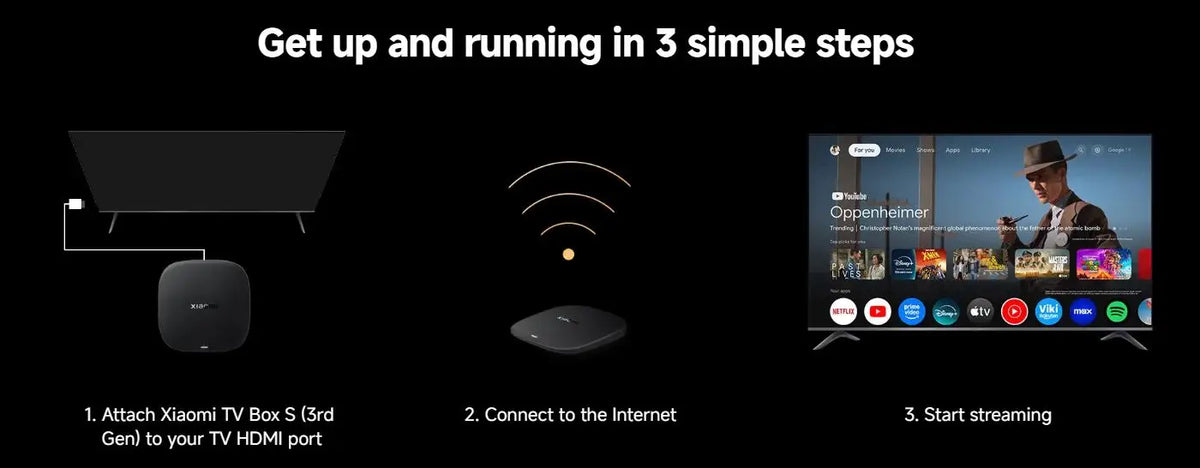 New Xiaomi TV Box S 3. generacija, pametni Android TV box 4K UHD media player, Dolby Vision HDR10+ Google Assistant Google TV set-top box