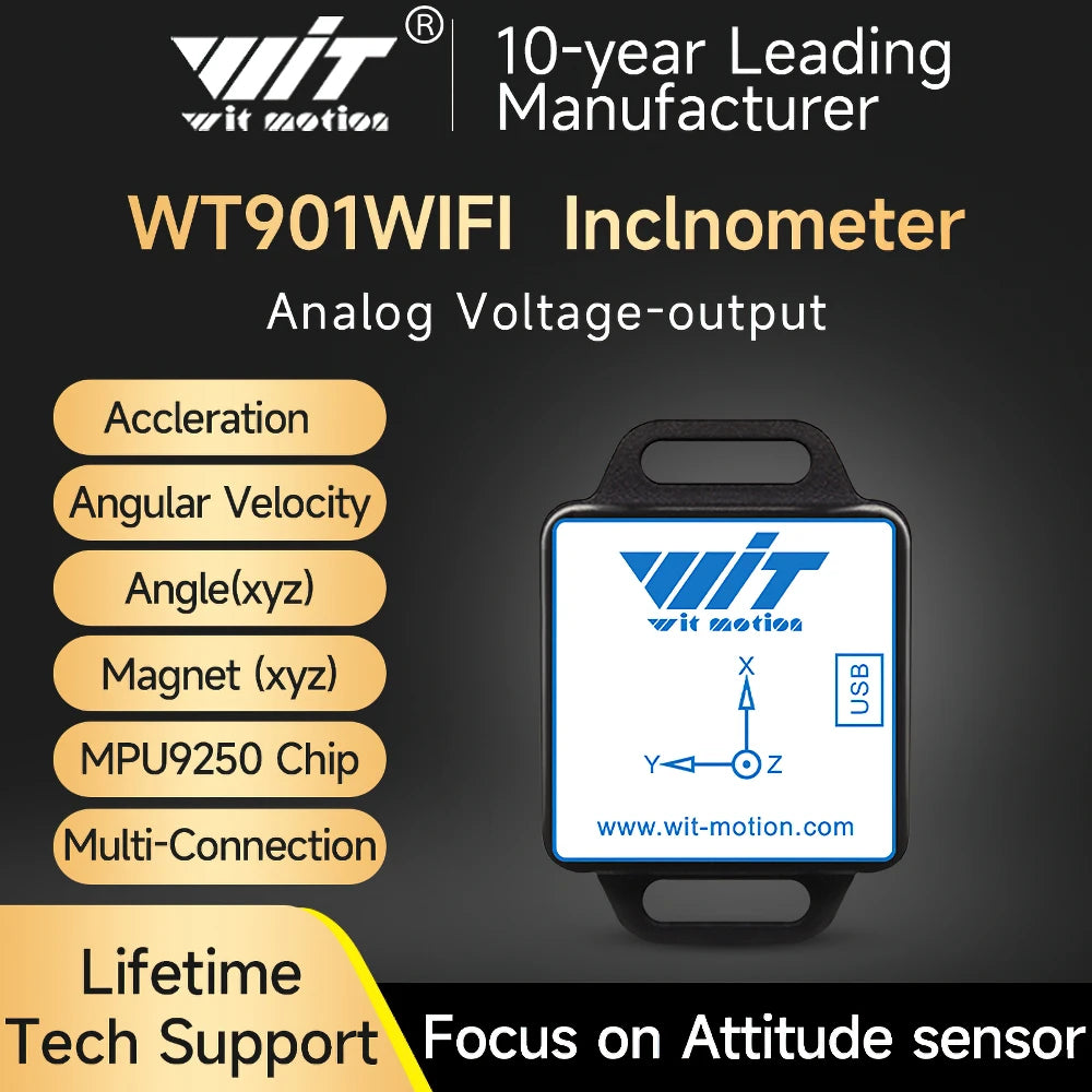 WT901 Wi-Fi Nine-Axis Motion Sensor - Options