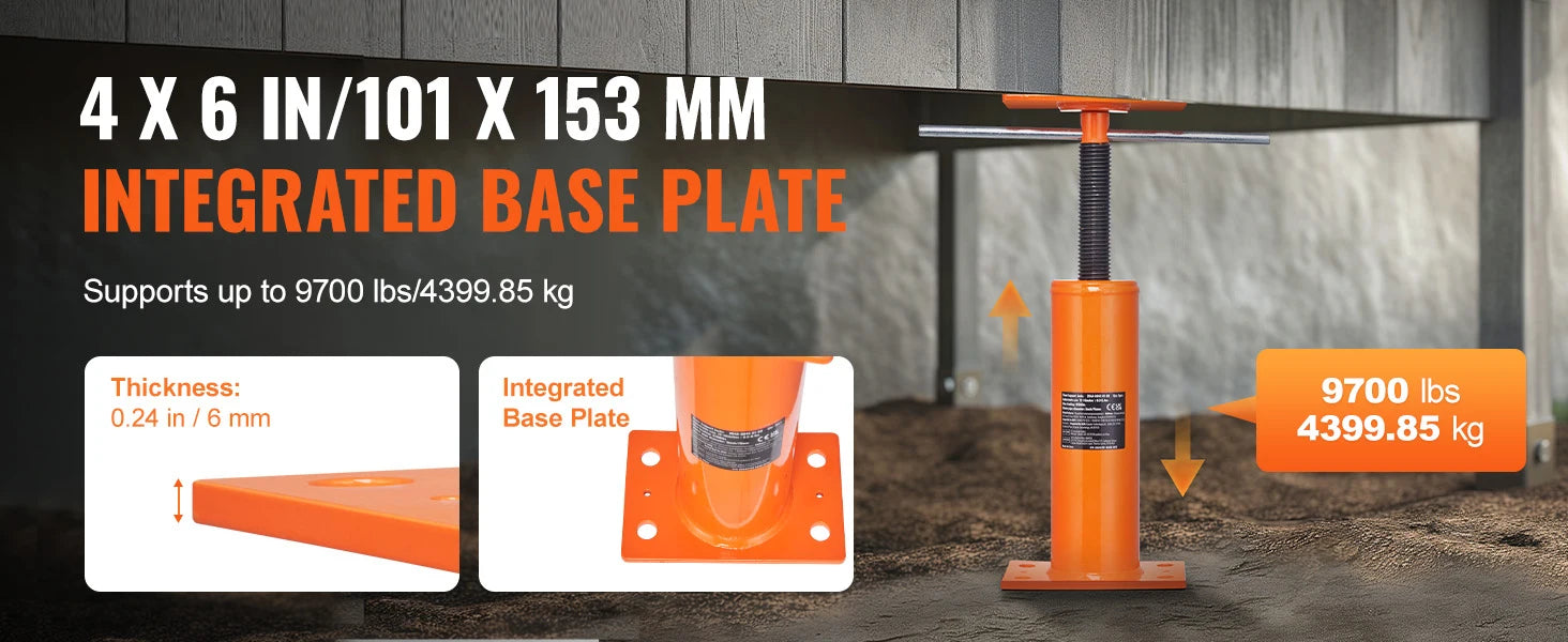 Adjustable House Floor Jack 9700 lb Support Post 12–16 Inch