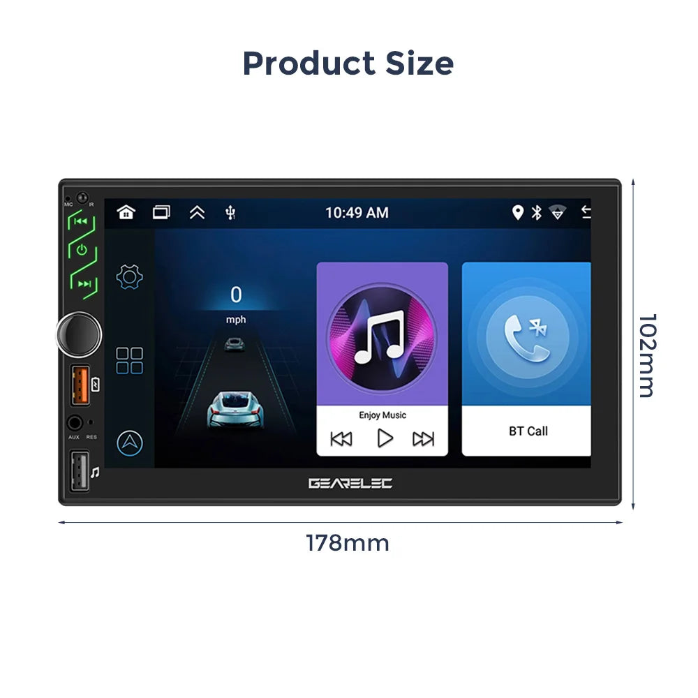 7 Inch Car Radio 2 Din Android 13 CarPlay Multimedia Player