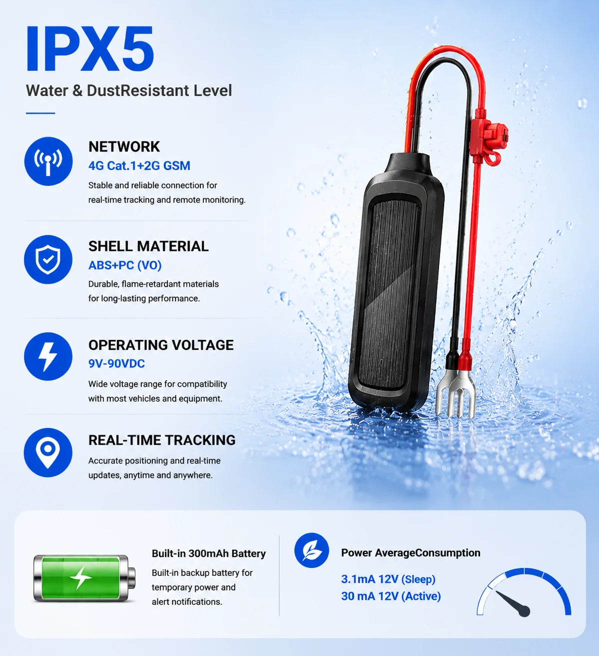 4G Mini Tracker Waterproof Built-in Battery GPS for Car Vehicle GPS Device Motorcycle with Online Tracking Software