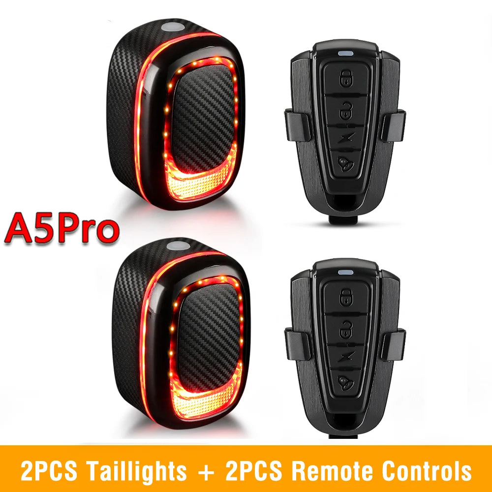 USB Rechargeable Bicycle Alarm Tail Light