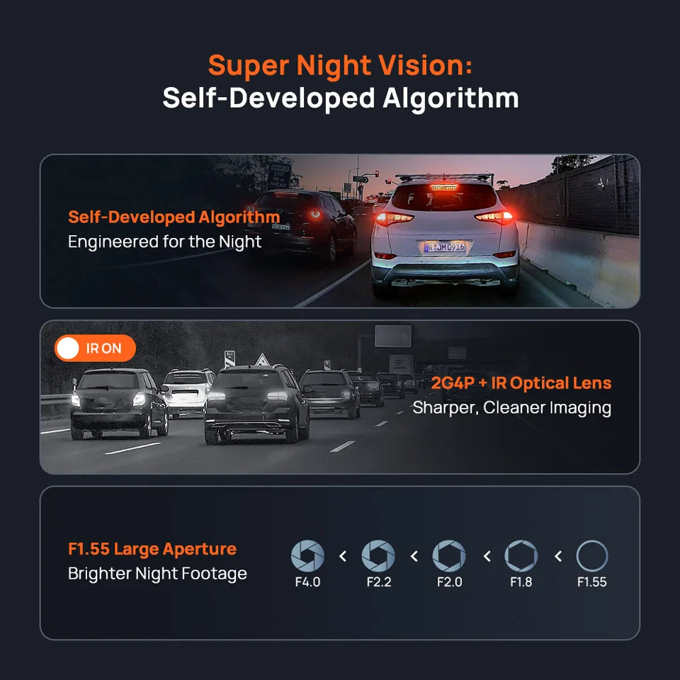 70mai A800SE 4K Dash Cam with GPS, ADAS & Voice Control