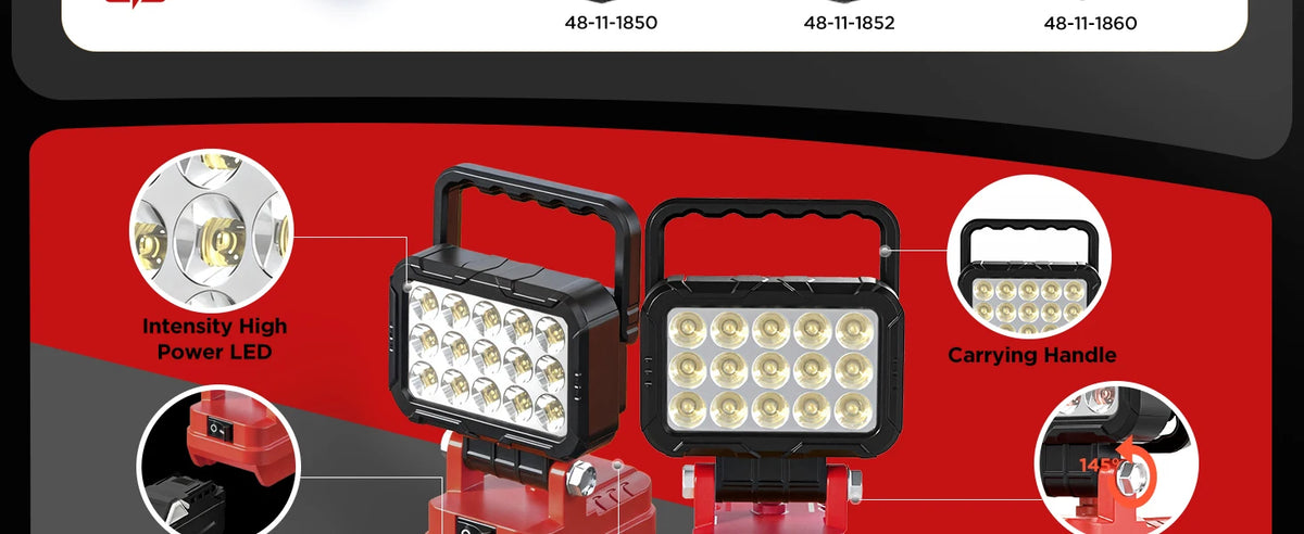 Cordless Work Light for Milwaukee M18 Batteries