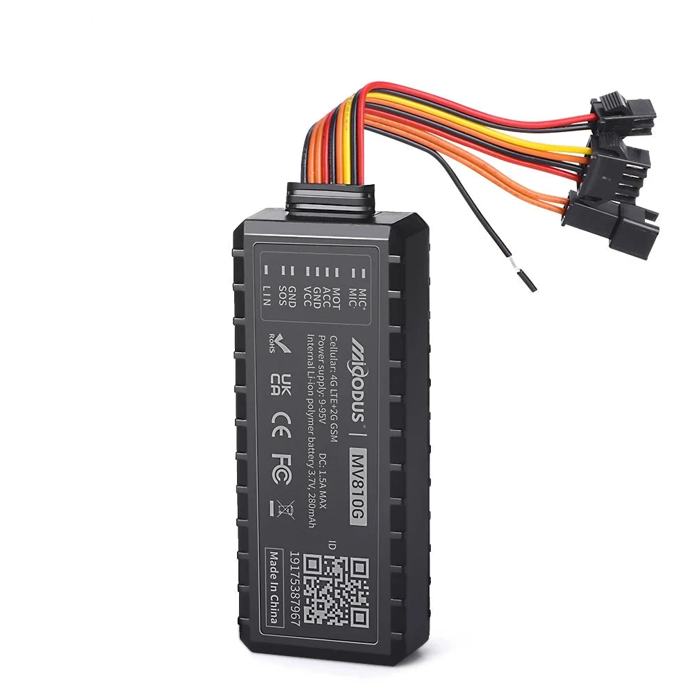 Rastreador de vehículos 4G GPS con corte de combustible, ACC y SOS