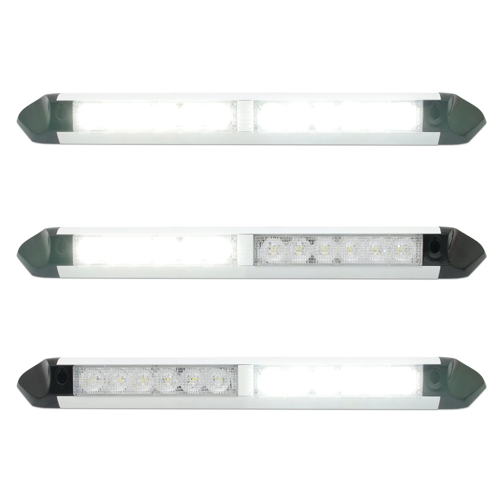 RV Camper LED Awning Light 12LED Outdoor Camping Light Bar Caravan Exterior Lamps Waterproof for Motorhome Van Travel Trailer