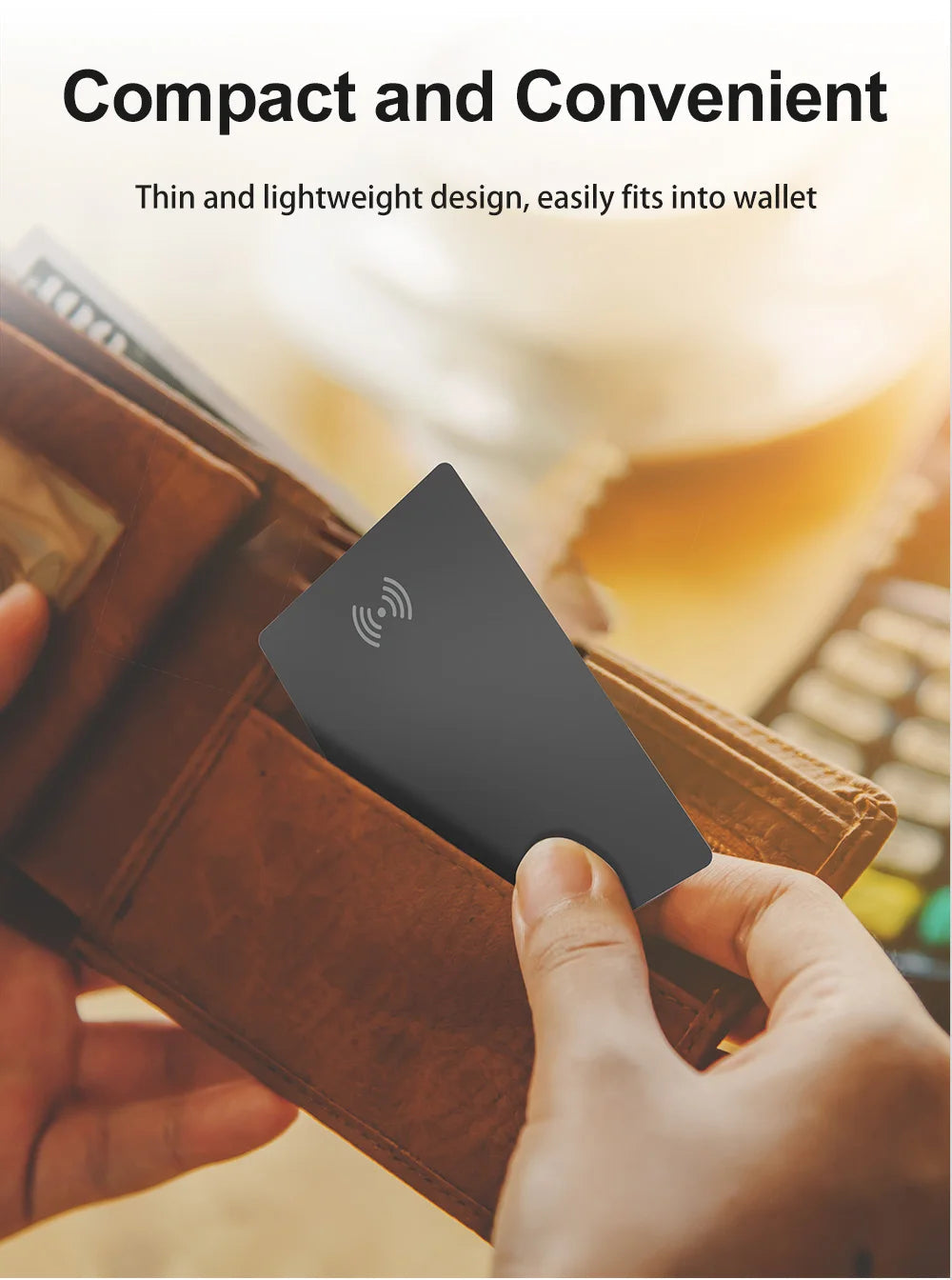 Wallet Tracking Card Ultra-thin GPS Location Smart Anti-loss Tag for Smart Phone Find My Bluetooth Device Wireless Charging