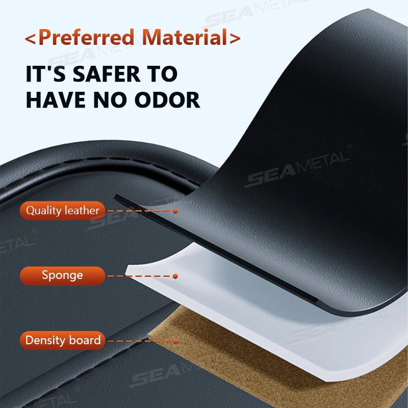 SEAMETAL Portable Laptop Storage Bag for Car Steering Wheel Temporary Tray Snacks Holder Foldable Multi-Pocket Car Organizer