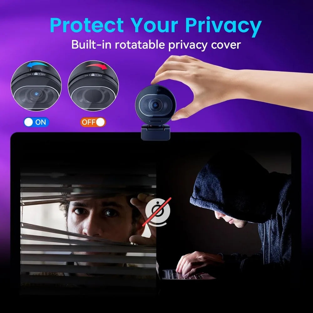 USB Streaming Webcam with Privacy Cover