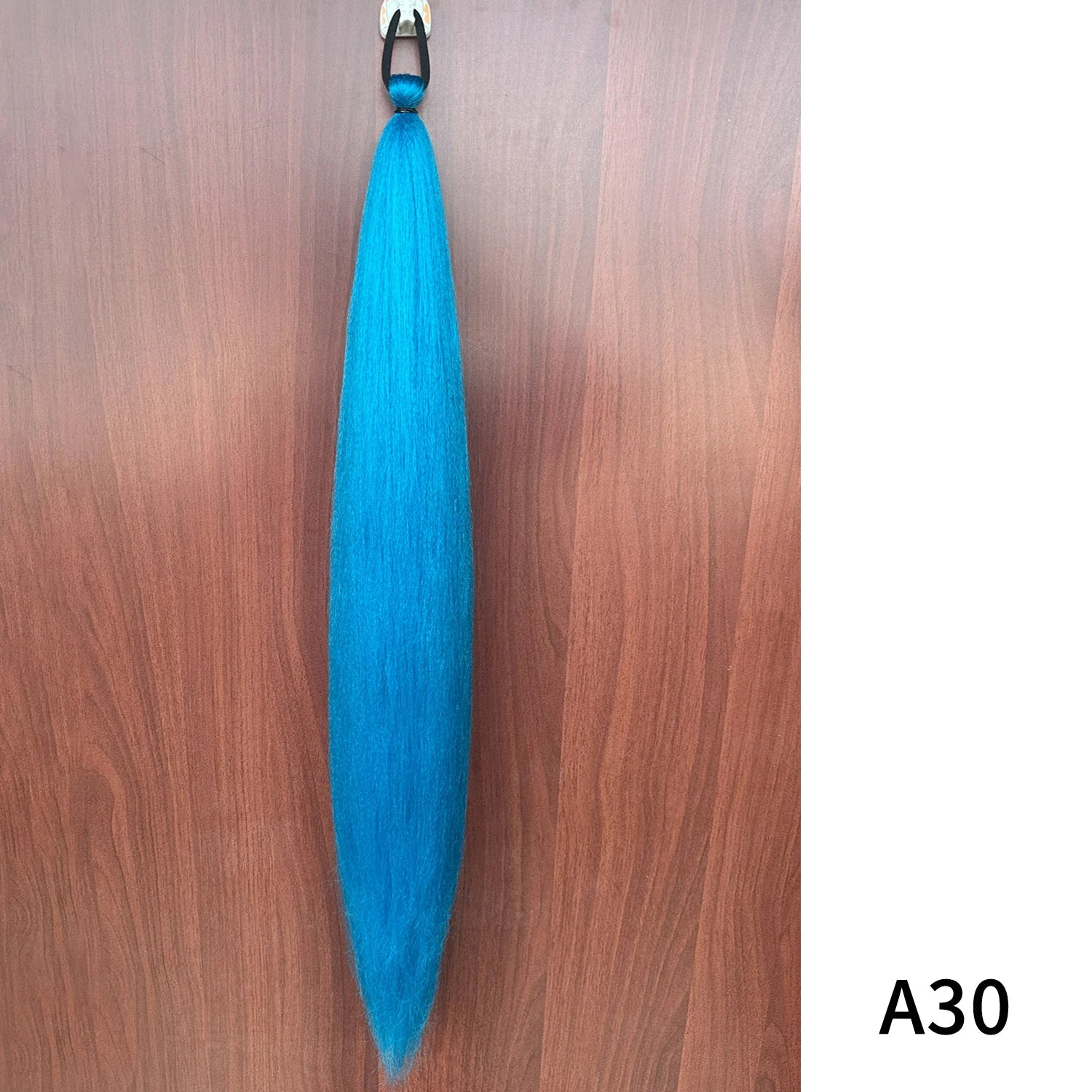 Synthetic Colorful Ponytail Extension 2Pcs Long Straight DIY Braided Pony Tail Hairpiece with Rubber Band Women Hair Accessories