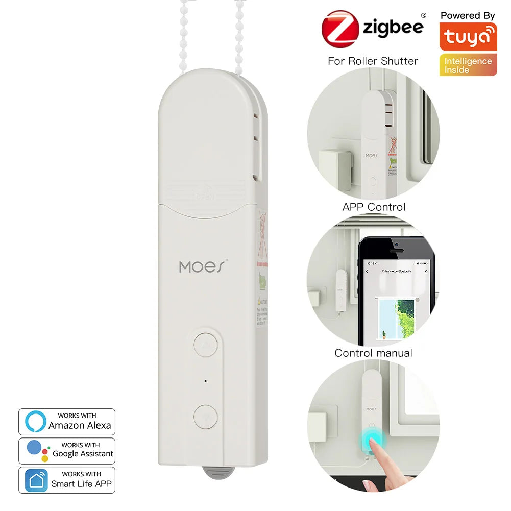 Inteligentny napęd do rolet ZigBee z aplikacją i sterowaniem głosowym
