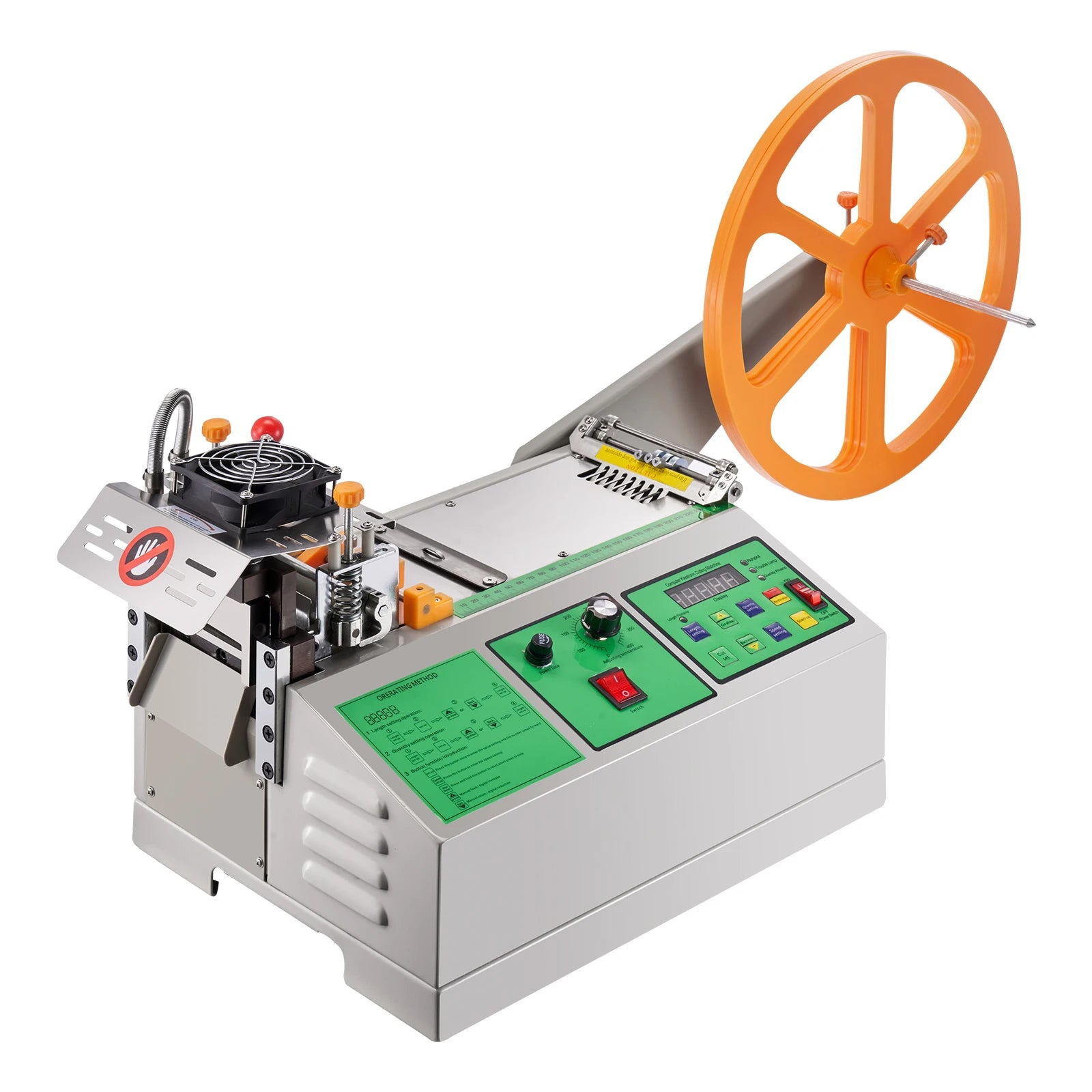 SucceBuy Automatic Webbing Cutting Machine Hot Cold Ribbon Cutting Machine with Adjustable Temperature LCD Display for Shoelaces